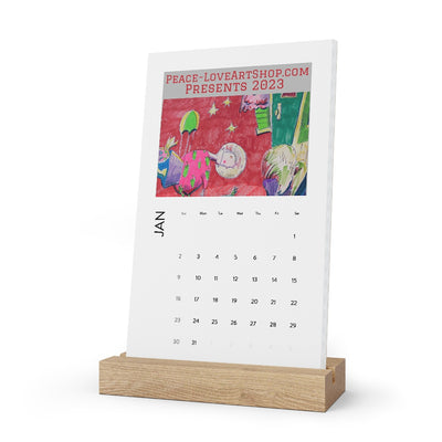 Peace-LoveArtShop presents Vertical Desk Calendar