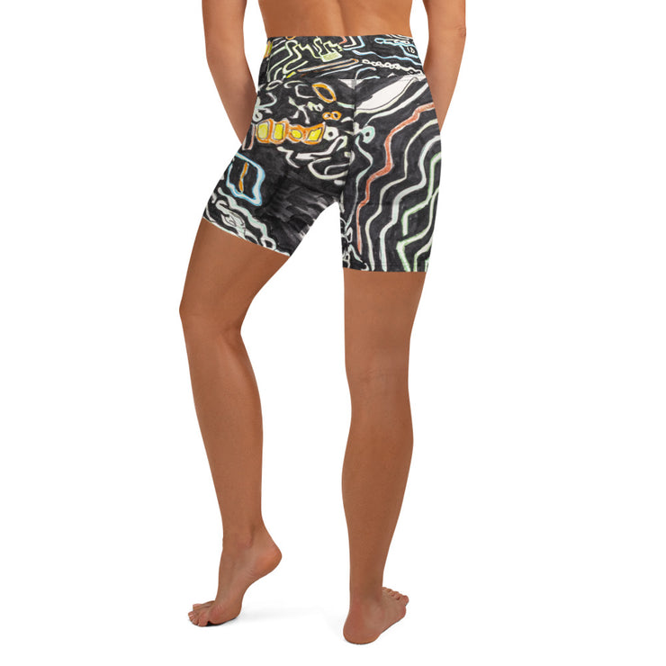 Abstract Art women Yoga Shorts