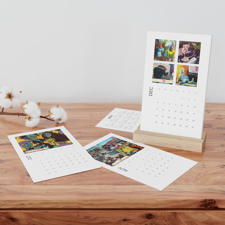 Peace-LoveArtShop presents Vertical Desk Calendar