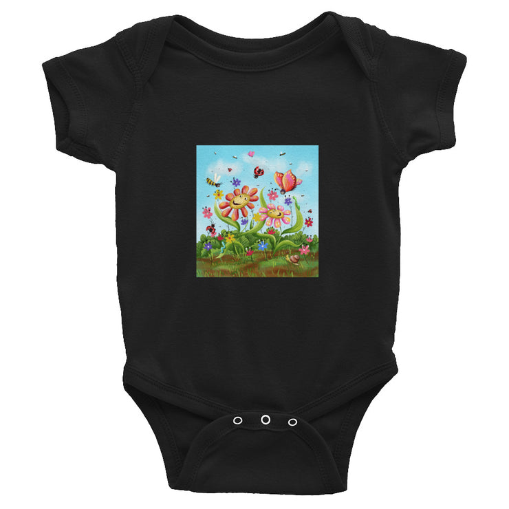 Flower Art Print Infant Bodysuit