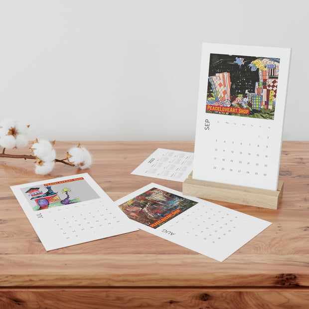 PeaceLoveArt.Shop Presents Vertical Desk Calendar (2023)