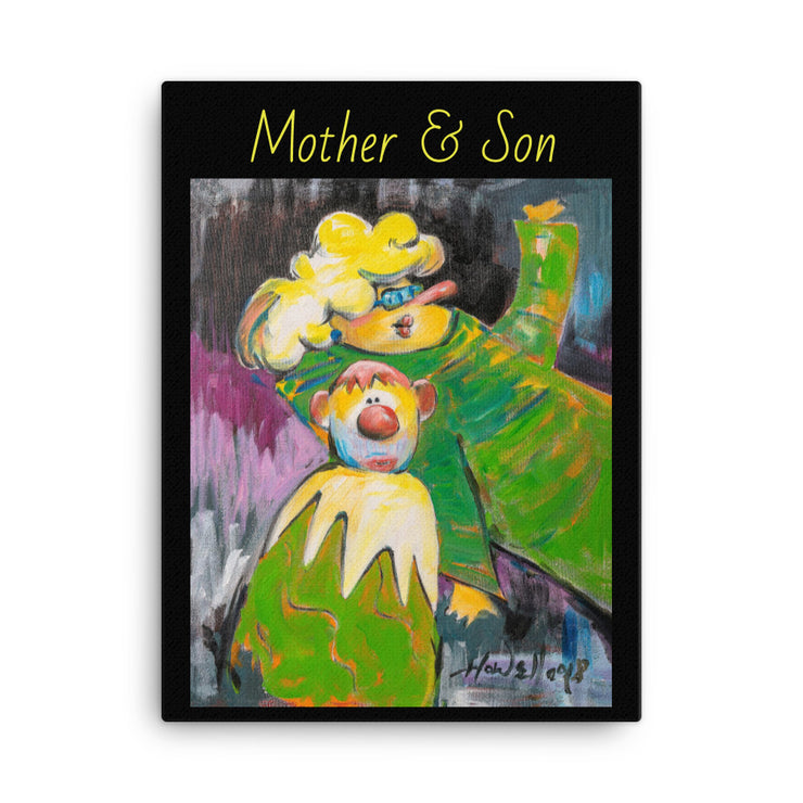 Mother & Son Handmade Art Printed Canvas