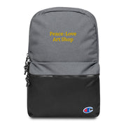 Peace-Love Art Shop Embroidered Champion Backpack