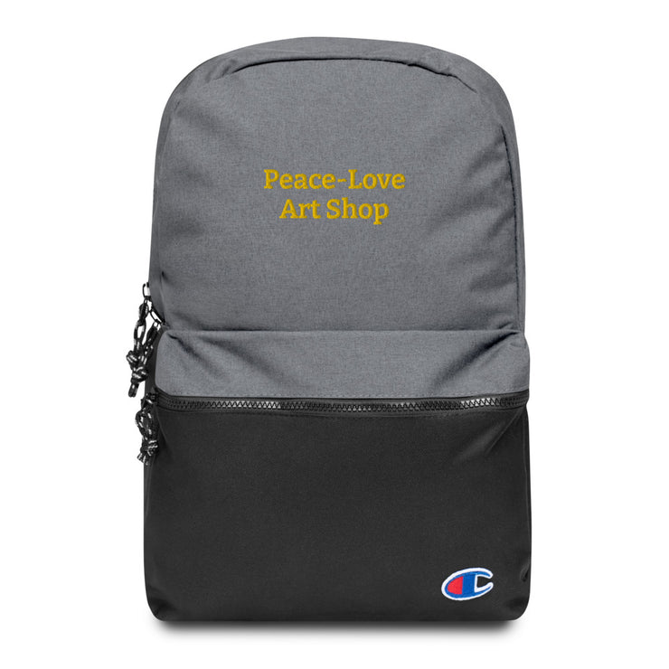 Peace-Love Art Shop Embroidered Champion Backpack