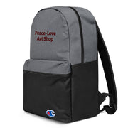 Peace-Love Art Shop Embroidered Champion Backpack