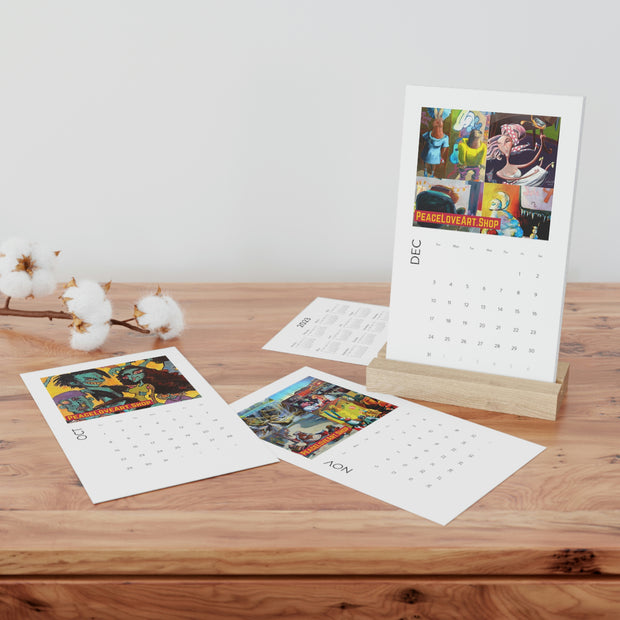 PeaceLoveArt.Shop Presents Vertical Desk Calendar (2023)