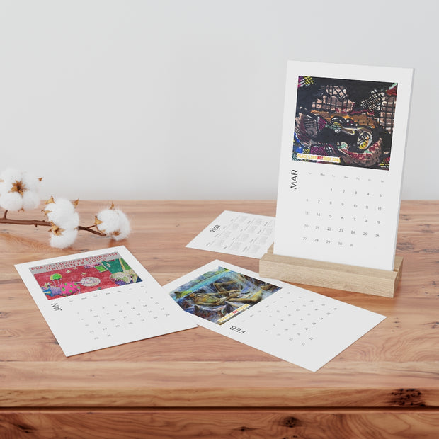 Peace-LoveArtShop presents Vertical Desk Calendar