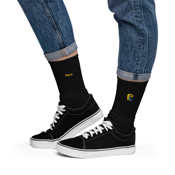 Wear It with Peace Embroidered socks