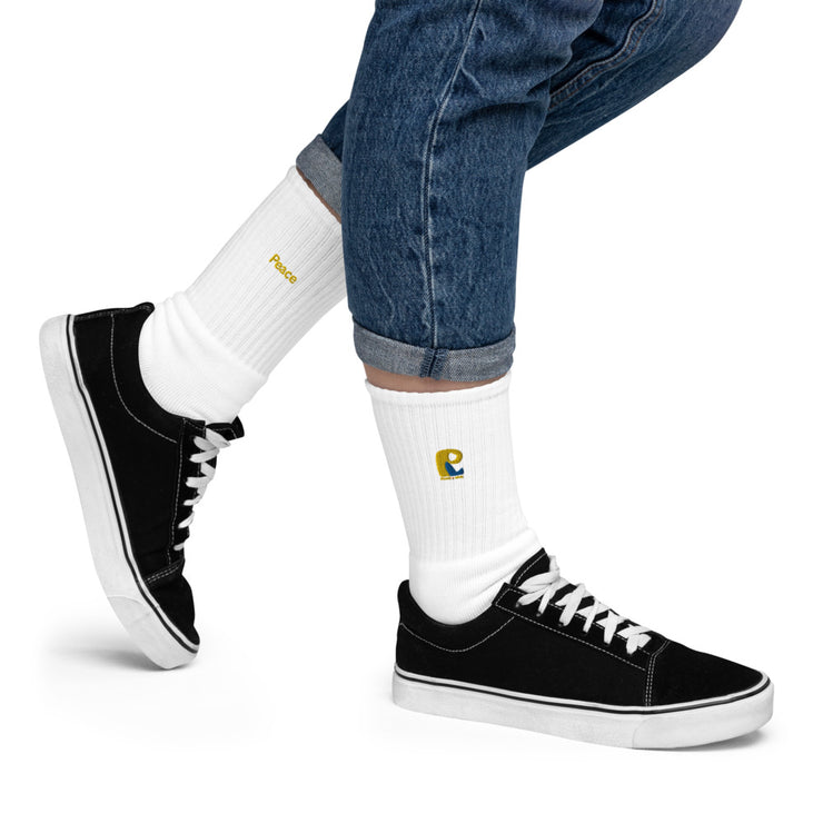 Wear It with Peace Embroidered socks