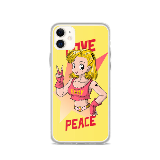 All iPhone Case Peace-Love Girl Printed Art