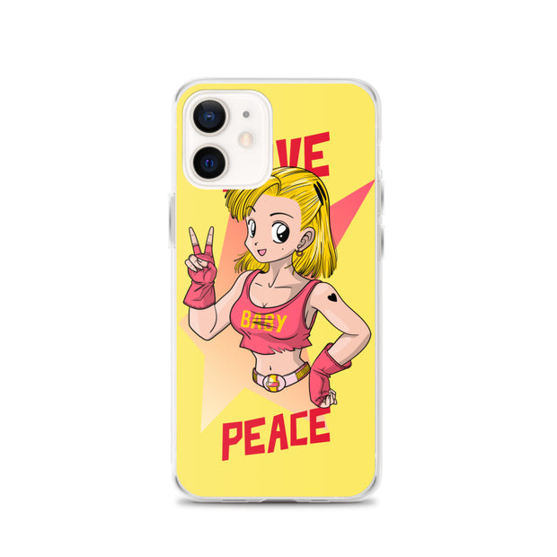 All iPhone Case Peace-Love Girl Printed Art