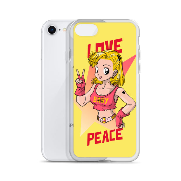 All iPhone Case Peace-Love Girl Printed Art