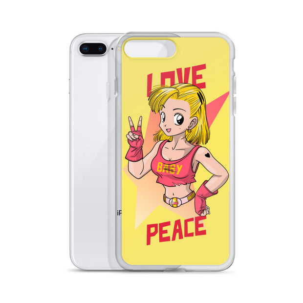 All iPhone Case Peace-Love Girl Printed Art