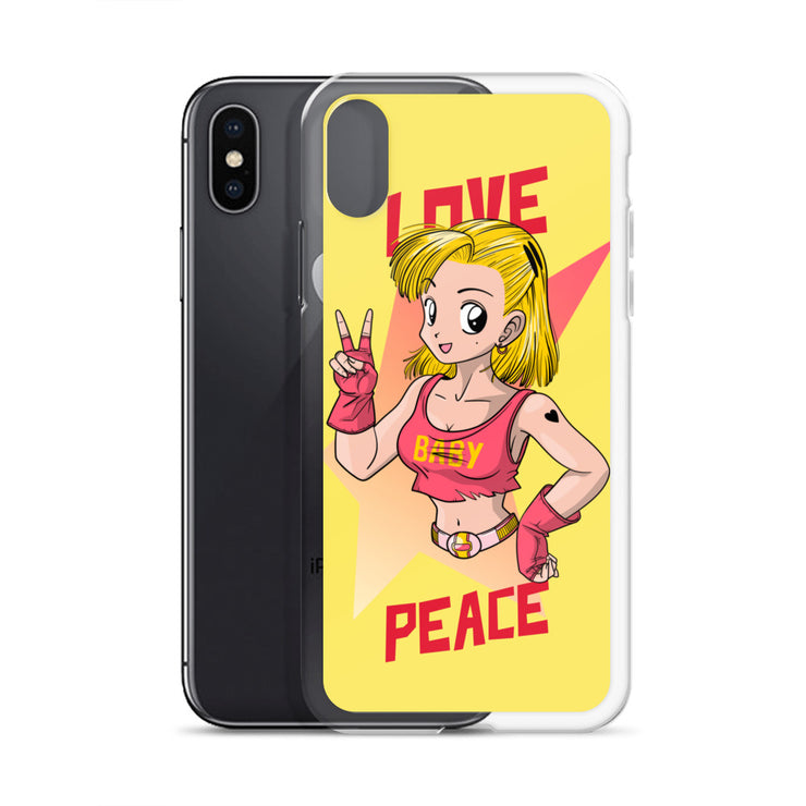 All iPhone Case Peace-Love Girl Printed Art