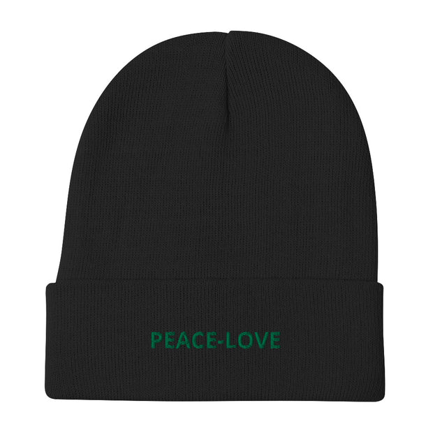 PEACE-LOVE Embroidered Beanie