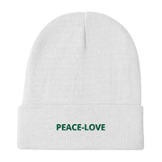 PEACE-LOVE Embroidered Beanie