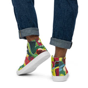 New Art printed Men’s high top canvas shoes