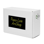 Peace-Love Art Shop Men’s high top canvas shoes