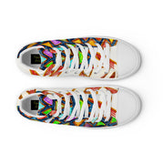 Walk With Peace-Love Men’s high top canvas shoes