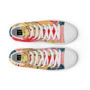 Art Printed Men’s high top canvas shoes