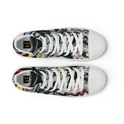 A Peace-Love Men’s high top canvas shoes