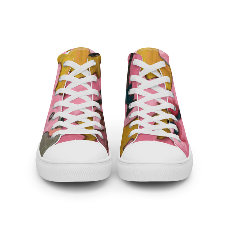 Pleace-Love Art Lover Men’s high top canvas shoes