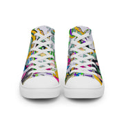 Peace-Love Art Shop Men’s high top canvas shoes