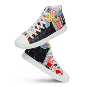 Art printed Men’s high top canvas shoes