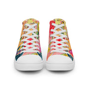 Art Printed Men’s high top canvas shoes