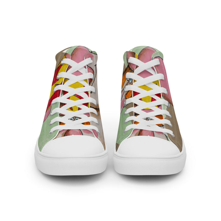 A Peace Lover Men’s high top canvas shoes