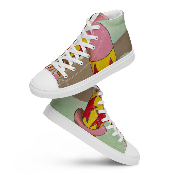 A Peace Lover Men’s high top canvas shoes