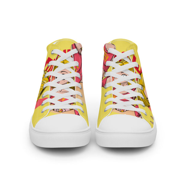 A Peace-Love Men’s high top canvas shoes