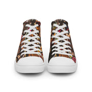 A Art Printed Men’s high top canvas shoes