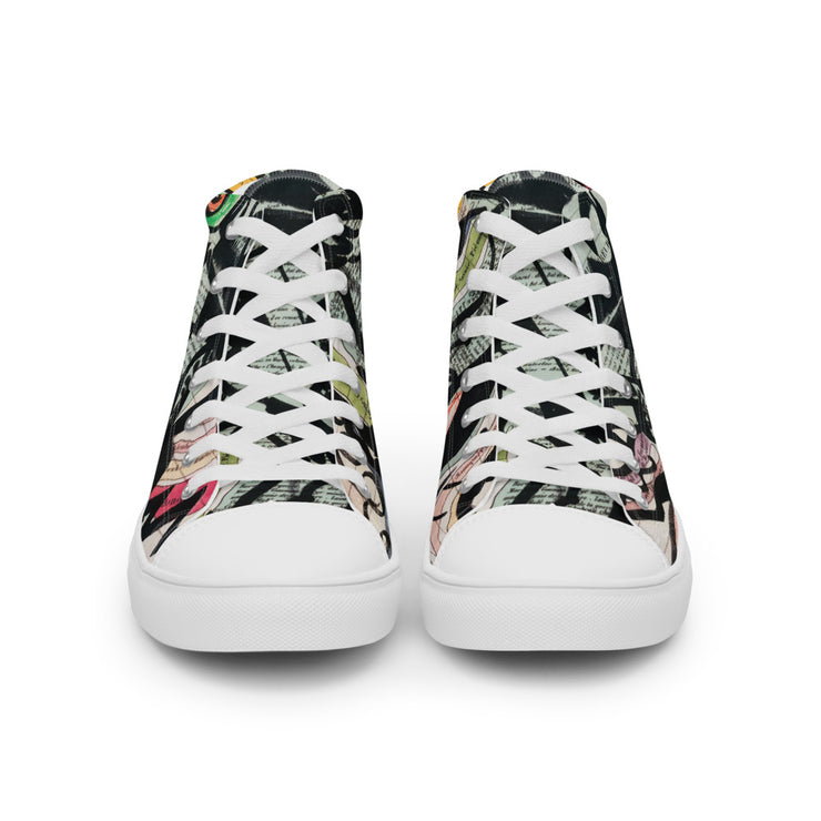 A Peace-Love Men’s high top canvas shoes