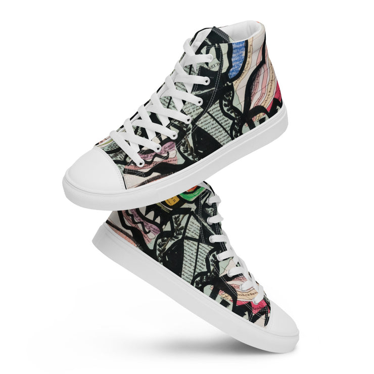 A Peace-Love Men’s high top canvas shoes