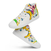 A printed Men’s high top canvas shoes