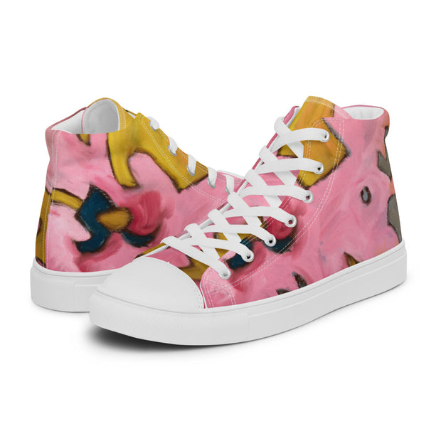 Pleace-Love Art Lover Men’s high top canvas shoes