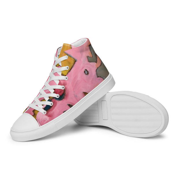 Pleace-Love Art Lover Men’s high top canvas shoes