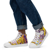 Peace-Love Cartoon Men’s high top canvas shoes