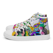 Peace-Love Art Shop Men’s high top canvas shoes