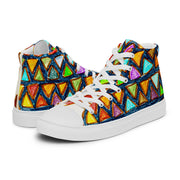 Walk With Peace-Love Men’s high top canvas shoes