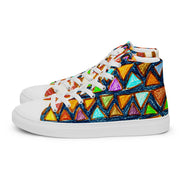 Walk With Peace-Love Men’s high top canvas shoes