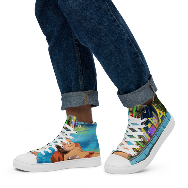 Las Vegas Men’s high top canvas shoes