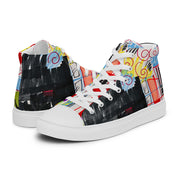 Art printed Men’s high top canvas shoes