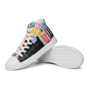 Art printed Men’s high top canvas shoes