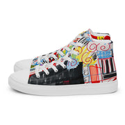 Art printed Men’s high top canvas shoes