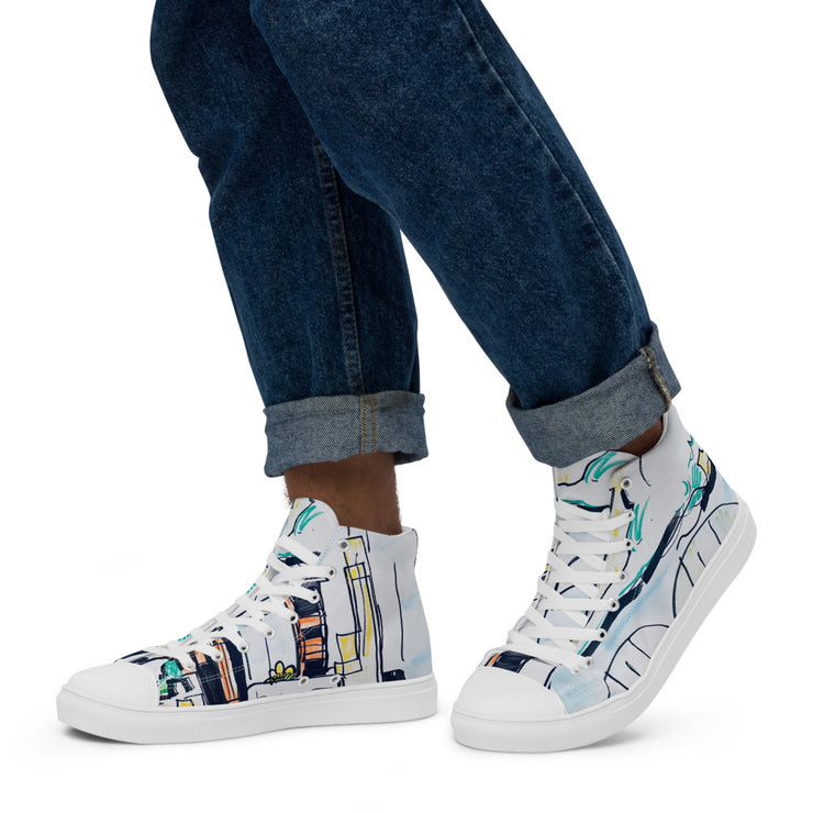 Art Men’s high top canvas shoes