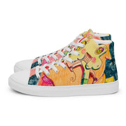 Art Printed Men’s high top canvas shoes