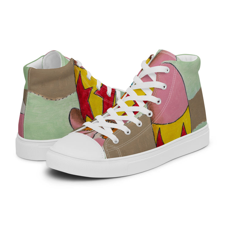 A Peace Lover Men’s high top canvas shoes