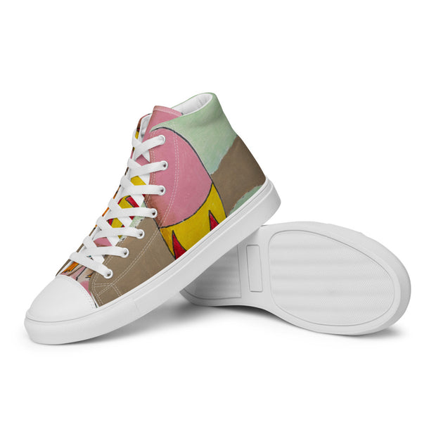 A Peace Lover Men’s high top canvas shoes